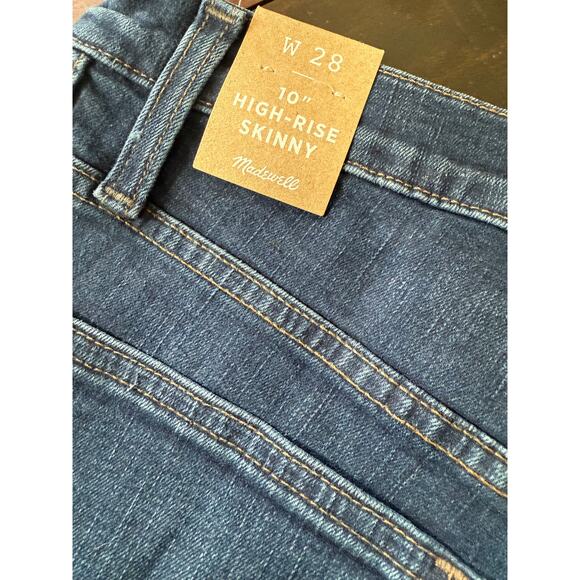 NWT Madewell 10" High-Rise Skinny Jeans in Hayes Wash 28 - Picture 6 of 6
